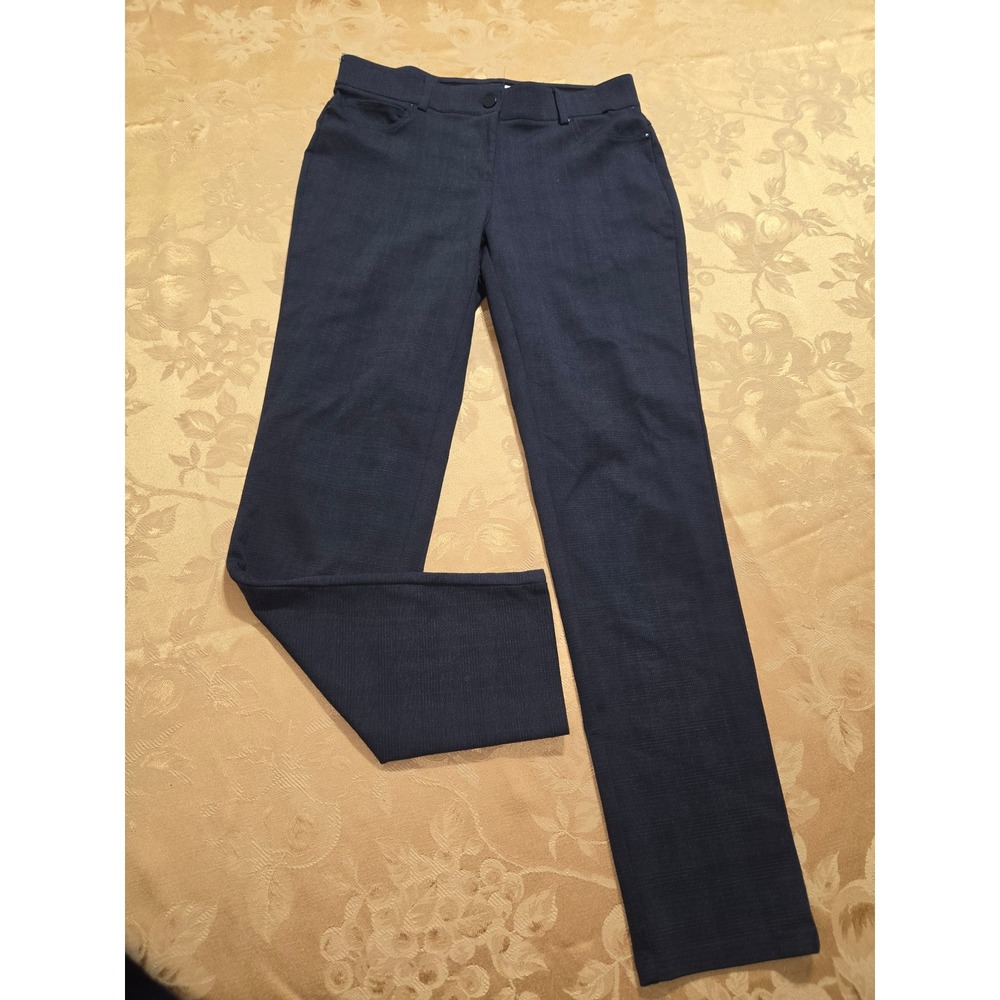 Charcoal Gray‎ Crosshatch Wide Straight Leg Trousers Dress Pants Women's 6